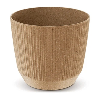 Горшок для цветов Prosperplast Ryfo ECO Wood, 16.8х16.8х17.7см круглый бежевый (82678-4665)