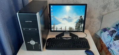 Б/У Комп'ютер у зборі, Intel Core 2 Quad Q6600, 4 ядра, 8 Гб RAM, HDD 320 Гб, монітор 17"