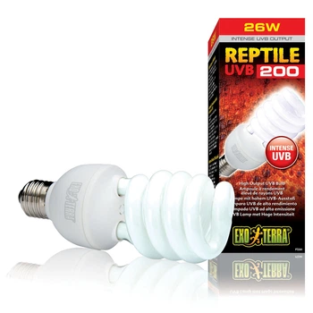 Компактна люмінесцентна лампа Exo Terra «Reptile UVB 200» для опромінення променями УФ-спектру 26 W E27 (для опромінення)