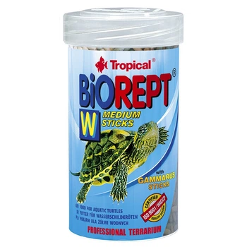 Сухий корм для водоплавних черепах Tropical у паличках «Biorept W» 100 мл