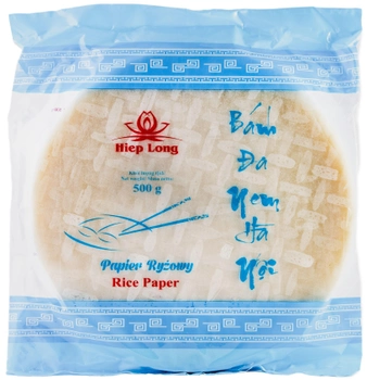 Бумага рисовая для жарки BAN DA NEM HA NOI 60 листов(+/-4шт) 22,5см Hiep Long 500 г