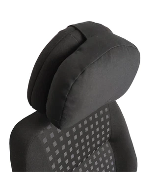 Подушка подголовник EKKOSEAT для автомобиля. Объемно-каркасная. Черная.