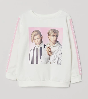 Світшот з начосом для дівчинки H&M 0706461001 098-104 см (2-4 years) білий