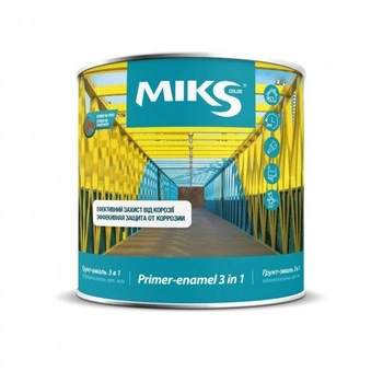 Грунт-емаль MIKS Color 3 в 1 0.8 кг зелена
