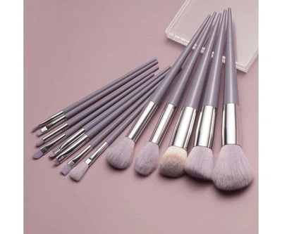 Набір пензлів для макіяжу в мішечку Make Up 13 штук Фіолетовий 72