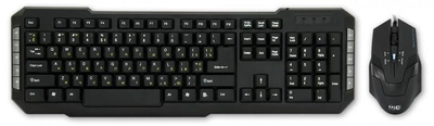 Комплект HQ-Tech KM-219 Black, USB, мультимедия (клавиатура+мышь)