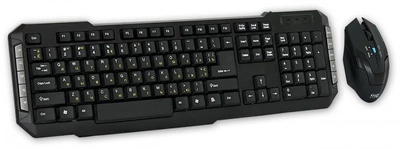Комплект HQ-Tech KM-219 Black, USB, мультимедия (клавиатура+мышь)