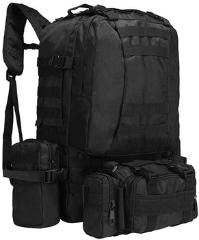 Рюкзак тактичний з підсумкими MHZ A08 50 л, чорний
