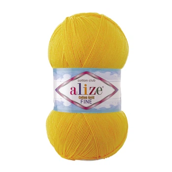 Пряжа Alize Cotton Gold Fine 216 Темно-жовтий