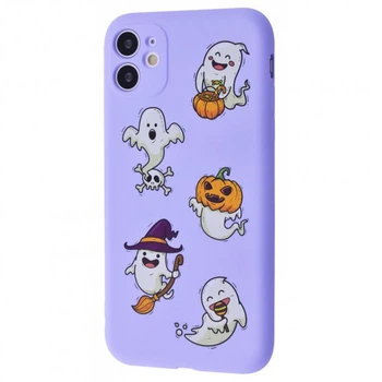 Чехол с мягкой подкладкой WAVE Fancy Case (TPU) iPhone 11 ghosts/light purple