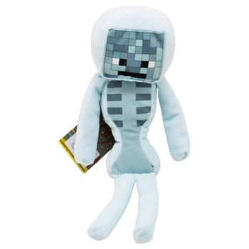 Фігурка ігрова Minecraft Скелет колекційна 15 см з пластику для фанатів гри Майнкрафт рухома модель персонажа з луком та стрілою Сіро-біла