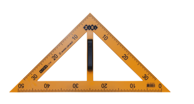 Угольник KIDS Line TEACHER 90°/45° для школьной доски 50 см, желтый ZB.5639 (5861)