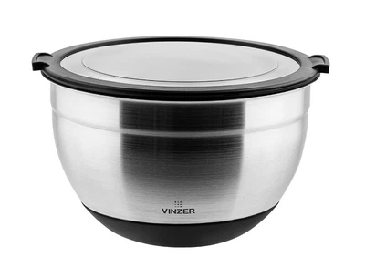 Миска Vinzer с крышкой 2,5л d20 см h11,5 см нержавейка (50343 Vinzer)