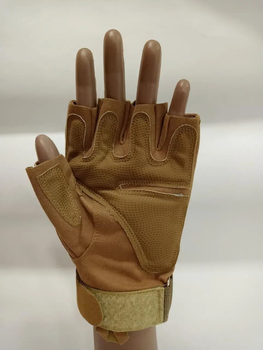 Перчатки беспалые с защитой L койот 043-5-2022