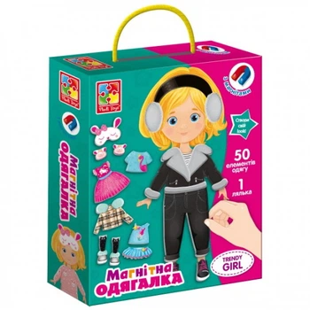 Гра настільна Магнітна одяг «Trendy girl» (укр)(VT3702-23)