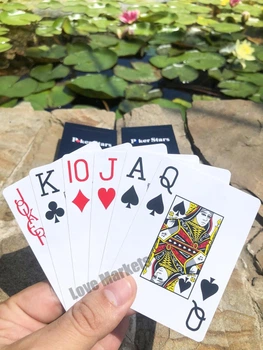 Пластиковые игральные карты для покера Poker Stars 54 шт. высокого качества с рубашкой синего цвета