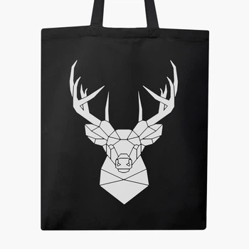 Еко сумка Олень (Deer) (9227-3803-BK) чорна класична