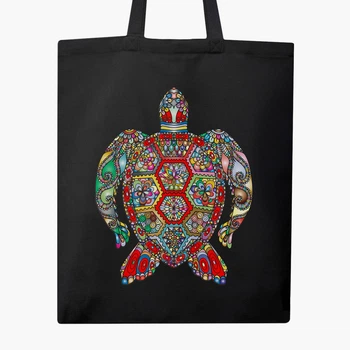 Эко сумка Морская черепаха (Sea turtle) (9227-3806-BK) черная классическая