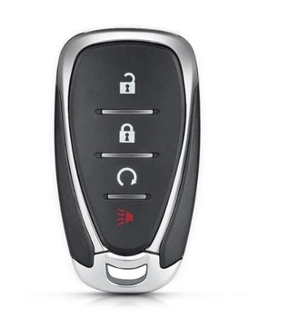 Корпус смарт ключа Chevrolet Chevy Camaro Cruze Malibu Nexia Volt Cavalier Blazer AdlerKey (41-99) на 4 кнопки (для реставрации восстановления ключа, смарт корпус с лезвием, болванка, деталь, запчасть для Шевроле)