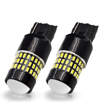 Светодиодная лампа 7440 T20 W21W W3x16q 78SMD 3014 12V с линзой и драйвером Белая Autoexpect (74600)