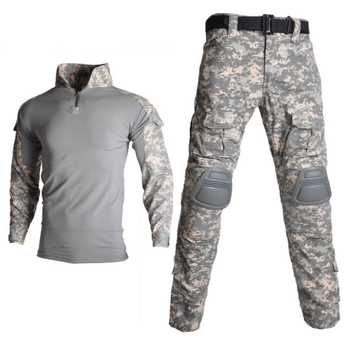Тактичний військовий костюм HAN WILD ACU MM14 PIXEL Убакс і Штани із Захистом колін L Піксельний камуфляж HWP00268-1