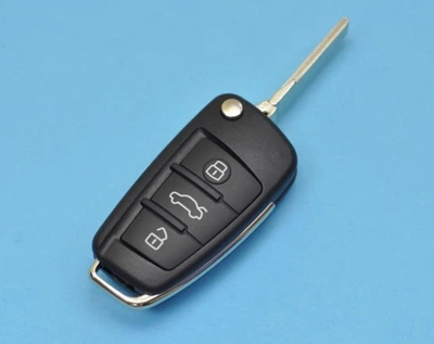 Корпус викидного ключа для Audi Audi A3 A4 A5 A6 A7 Q3 Q5 Q7C6 Серія AdilaKey (04-01) на 3 кнопки без електроніки з логотипом і пером (ремкомплект для Ауді 1 класу)