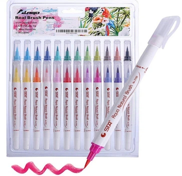Акварельные маркеры STA Aqua natural brush24 цвета ART