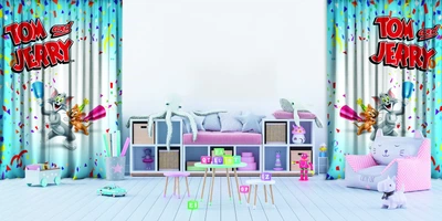 Готовый комплект штор AdaHome Collection 290х250см Warner Bros в дескую комнату Blackout
