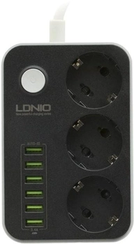 Сетевой фильтр LDNIO SE3631 EU Socket 1.6 м (2500W) Black
