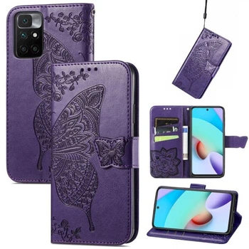 Чохол-книжка з малюнком UniCase Butterfly для Xiaomi Redmi 10 / 10 (2022) / 10 Prime - Purple