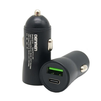 Зарядне автомобільне Denmen DZ10 PD+QC3.0 18W (1USB 3.1A) Чорний