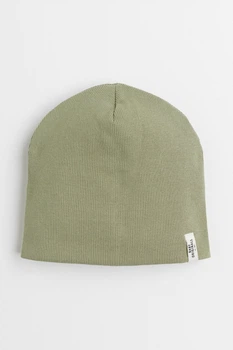 Шапка подвійна в рубчик зелена H&M 1-2 роки (40006250)