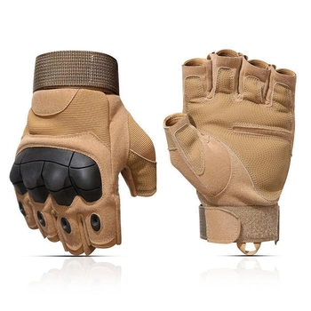 Тактичні безпалі рукавички Tactical Gloves Z902 M пісочні