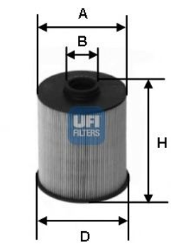 Паливний фільтр UFI (2600600)