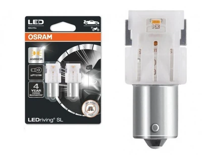 Автомобільні світлодіодні лампочки Osram BAU15s PY21W LEDriving SL 7507DYP-02B Amber 12V Жовті (02168)