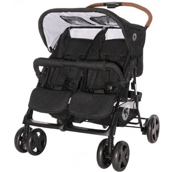 Коляска прогулочная для двойни Lorelli TWIN Black (24572) Черный