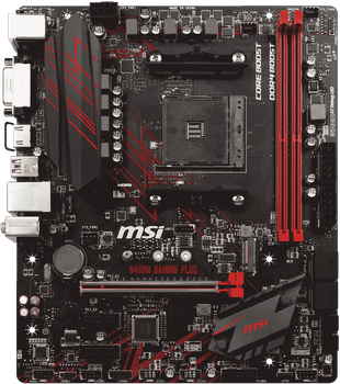 Материнская плата MSI B450M Gaming Plus Socket AM4 (B450M GAMING PLUS) Б/У