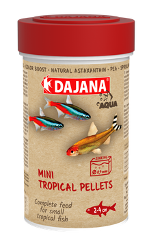 Корм для мальков и мелких рыб Dajana MINI TROPICAL PELLETS 250 мл/50 г