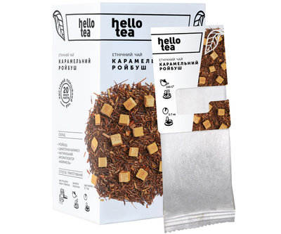 Етнічний чай Hello Tea Карамельний Ройбуш фільтр-пак 20 шт