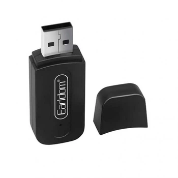 Беспроводной&nbsp;аудио ресивер Earldom ET-M22 (Bluetooth, блютуз, адаптер, USB, AUX) - Черный