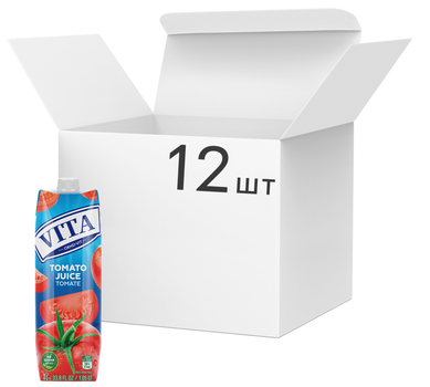 Упаковка соку Vita Томатний 1 л х 12 шт (7290010673964)