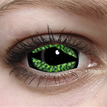 Контактні лінзи склеральные ELITE Lens Animal Green 22 мм 2 шт зелені (N0054)