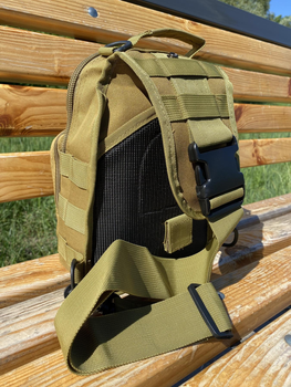 Тактический рюкзак сумка на плечо Tactic Backpack 10л 28х10х20 см (Koyot)