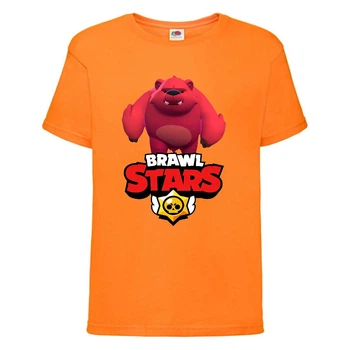 Футболка дитяча Бравл Старс Ведмідь Ніти (Brawl Stars Nolan) помаранчева 164 см