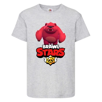 Футболка детская Бравл Старс Медведь Ниты (Brawl Stars Nita) серая 116 см