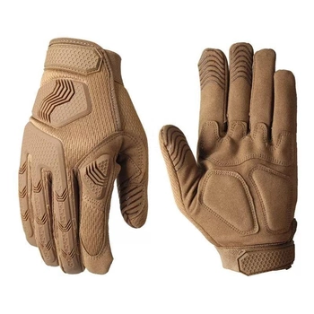Тактичні перчатки з пальцями Gloves FF 4 койот розмір М