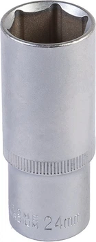 Головка торцевая 6-гранная удлиненная MASTERTOOL ½" 24 мм L 78 мм CrV 78-0524