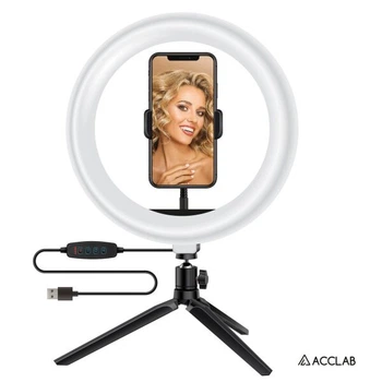 Комплект блогера ACCLAB 2 в 1 Ring of Light AL-LR101 - Black