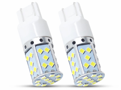 Светодиодная лампа 7443 T20 W21/5W W3x16q 35SMD 3030 12V с обманкой Белая Autoexpect (74223)