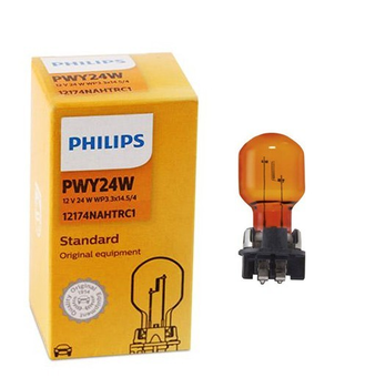 Галогенная автолампа Philips PWY24W WP3,3x14,5/3 12V 24W 12174NAHTRC1 Standard (02400)